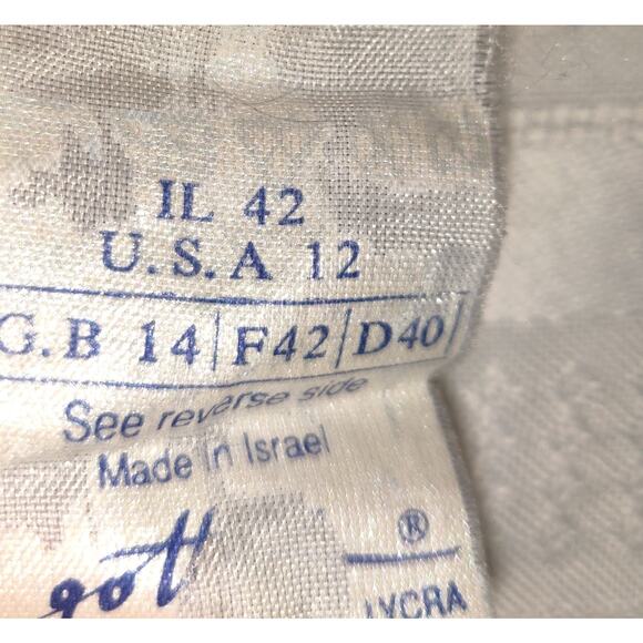 Vintage Gottex One Piece Swimsuit 12 Black White Gold Geometric Design Checkered - Picture 11 of 16